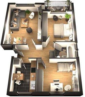 3D-Grundriss [Abendstimmung]