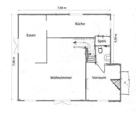 Grundriss EG - nicht maßstabsgetreu