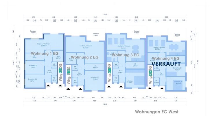 Grundriss Wohnung 1-4 EG