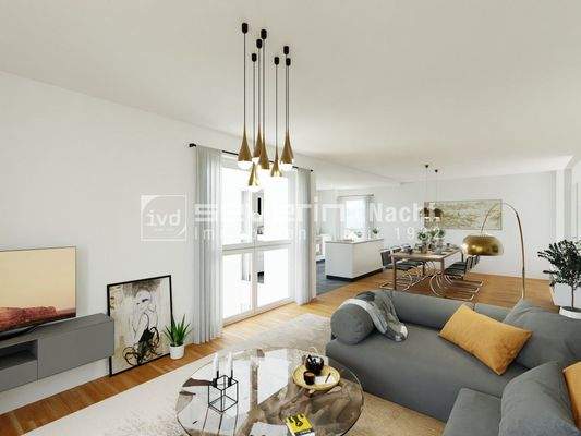 Visualisierung_Perspektive_5_Wohnbereich-Essbereich_OG