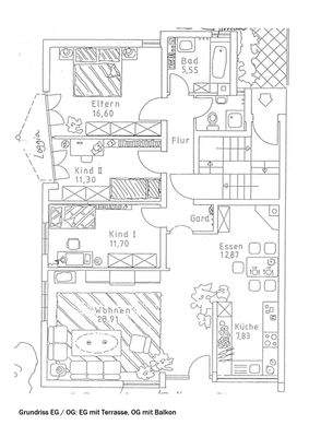 Grundriss EG u. 1. OG