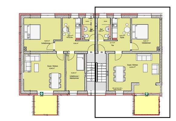 Grundriss 2 Zimmer Wohnung
