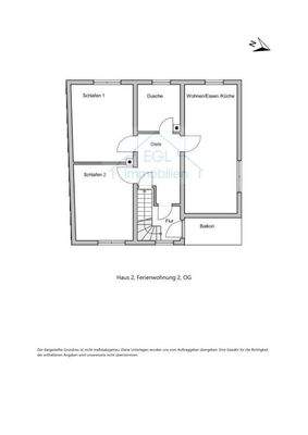 Grundriss - Haus 2 - FWG 2 - OG