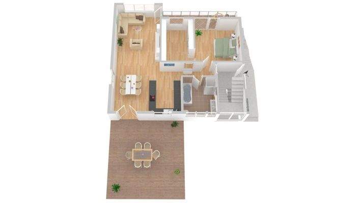 Visualisierung Grundriss Obergeschoss