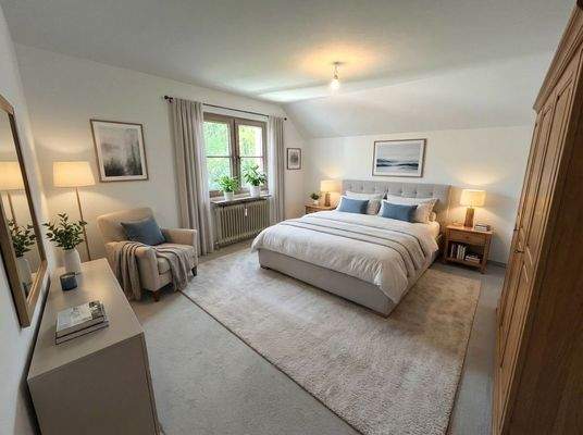 Schlafzimmer 1 mit  KI-Einrichtungsbeispiel