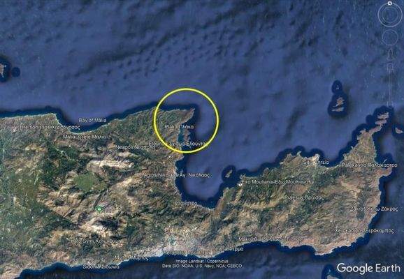 Kreta, Plaka Elounda: Bauland direkt am Meer zu verkaufen