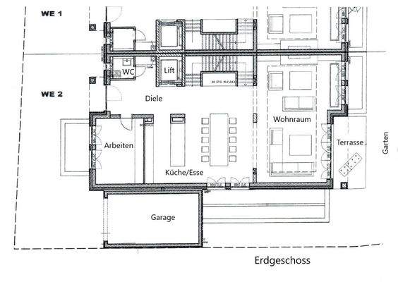 Raumaufteilung - Erdgeschoß