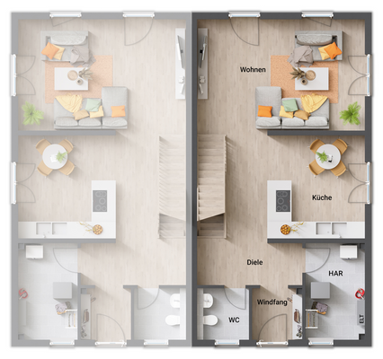 Doppelhaus-Aura-125-EG rechts