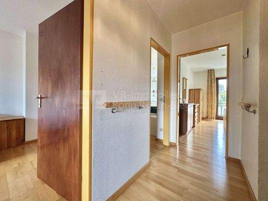 Sicht auf die Zimmereingänge 