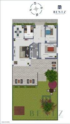 Grundriss Erdgeschoss und Außenbereich