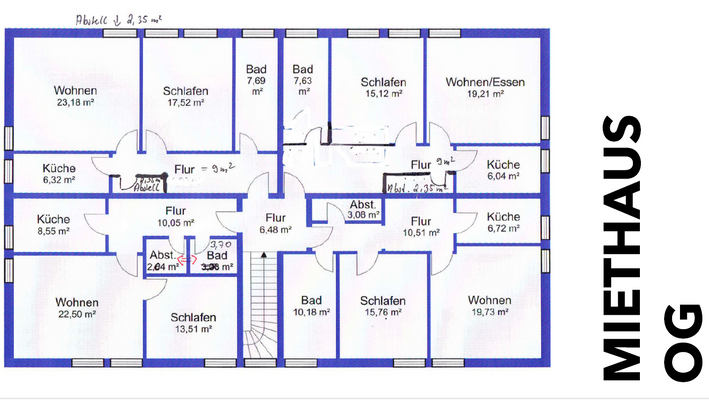 Grundriss OG Mietshaus