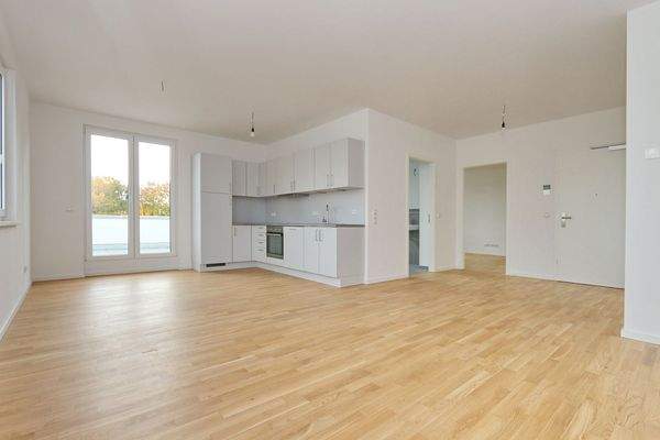 offener Wohnbereich mit Küche