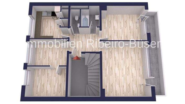 Grundriss 1., 2. und 3. Obergeschoss