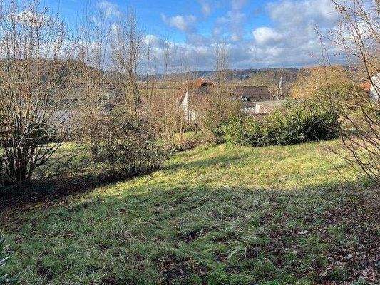Blick auf das Grundstück