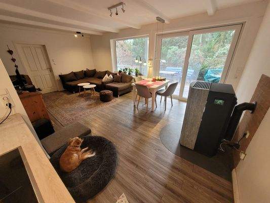 Wohnzimmer mit Pelletofen