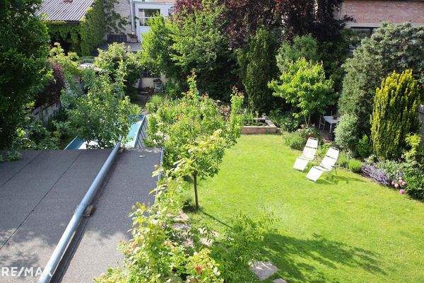 Aussicht Balkon in Garten