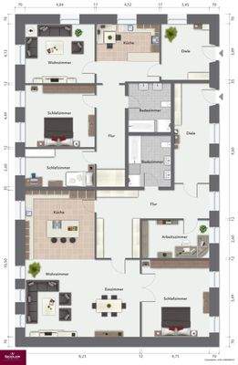 Illustrierter Grundriss 2.OG