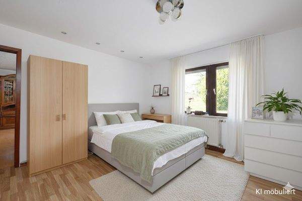 KI Beispiel Schlafzimmer Hinterhaus