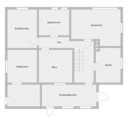 gezeichneter Grundriss EG