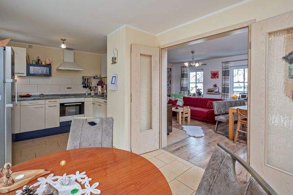 Der Übergang Küche-Wohnzimmer