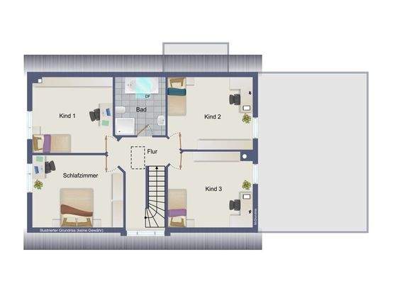 Dachgeschoss (kein Maßstab) 