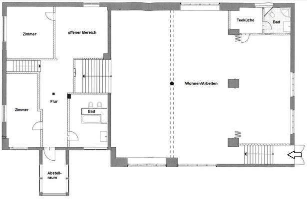 Grundriss 1.OG & Atelier