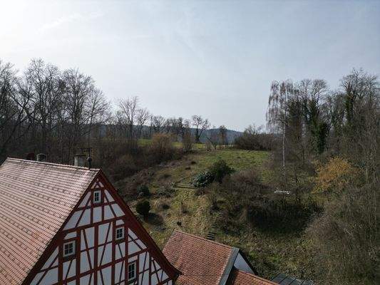 Ausgang vom Garten in die freie Natur.