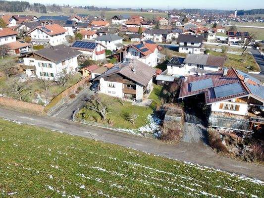Blick über das Haus nach Nord