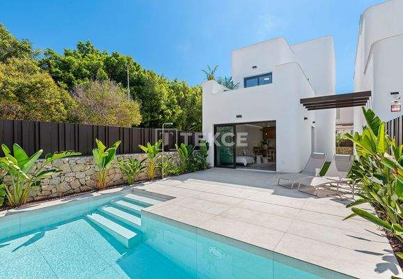 Modern Detached Villas Near Beach in Mil Palmeras Spain