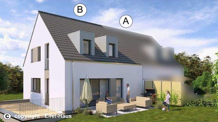 Haus B, Gartenansicht (Visualisierung)