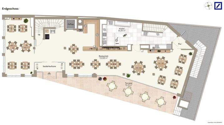 Erdgeschoss - Möblierungsbeispiel