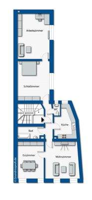 Grundriss 1. + 2. Obergeschoss 