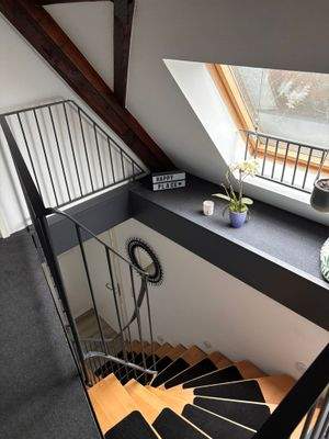 Treppe zum Dachgeschoss