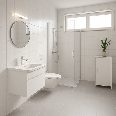 Bad renoviert visualisiert