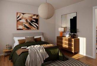 Helles und komfortables Schlafzimmer