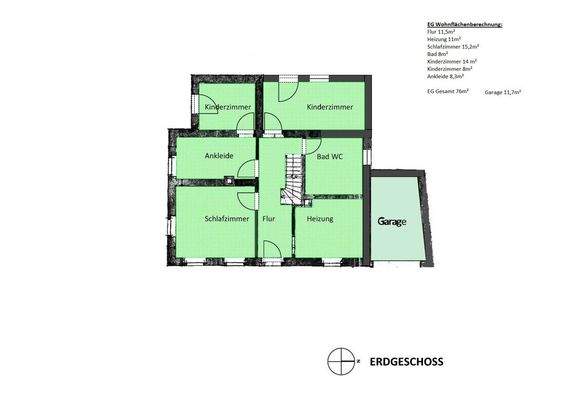 Wohnflächenberechnung EG