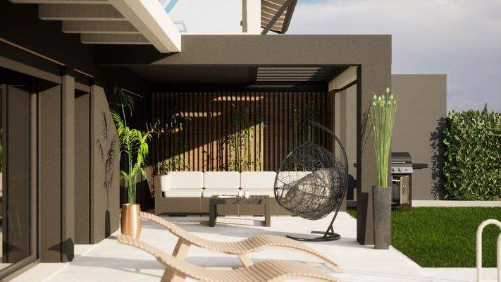 neu errichtete Doppelhaushälfte in Lignano Riviera