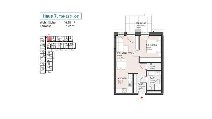 Haus 7, Top 22 (1. OG)