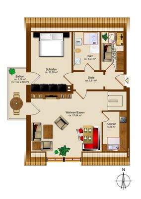 Grundriss Obergeschoss