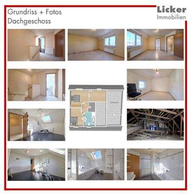 Grundriss + Fotos - Dachgeschoss