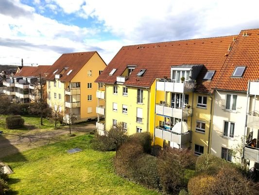 Blick vom Balkon