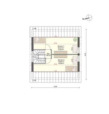 Grundriss optionales Dachgeschoss