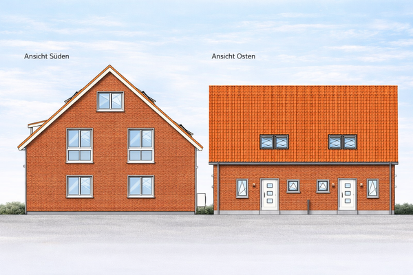 Ansicht Süden und Osten.