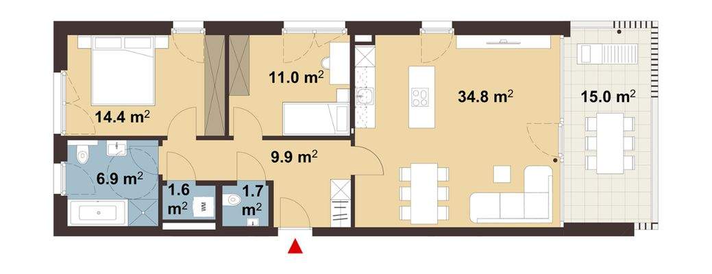 Am Emsbach II in Hohenems Grundriss Whg D03