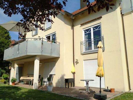 Rückseite von Garten