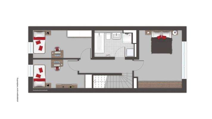 Grundriss 3. OG (obere Etage / Eingangsbereich)