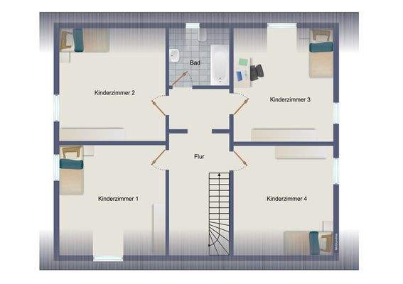 Dachgeschoss (kein Maßstab)