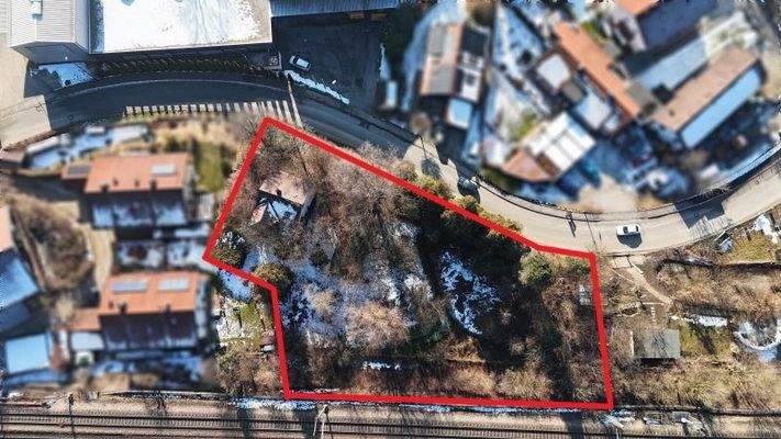 Blick zum Grundstück