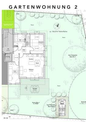 Grundriss Gartenwohnung