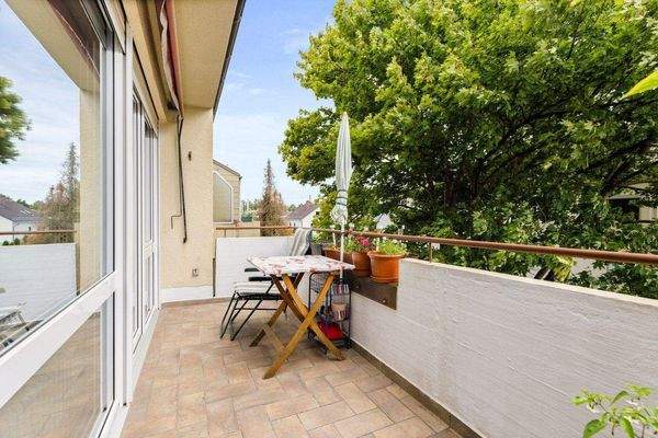 Blick auf/vom Balkon